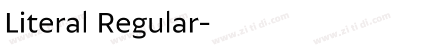 Literal Regular字体转换